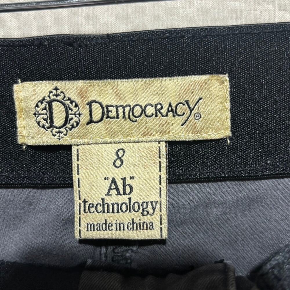 Democracy Ab Technology Dark Camo Skinny Jeans Size 8 Black Gray Zip Pockets - Picture 4 of 9